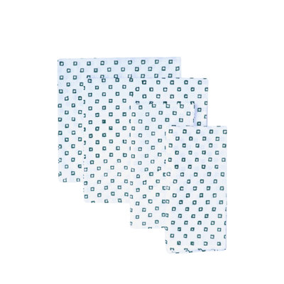 Serviettes en tissu S / 4 - Carrés verts