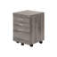 3 classeurs, mobile, rangement, taupe, bureau