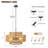Caytlen 4-Light Dimmable Hand-Woven Drum Chandelier