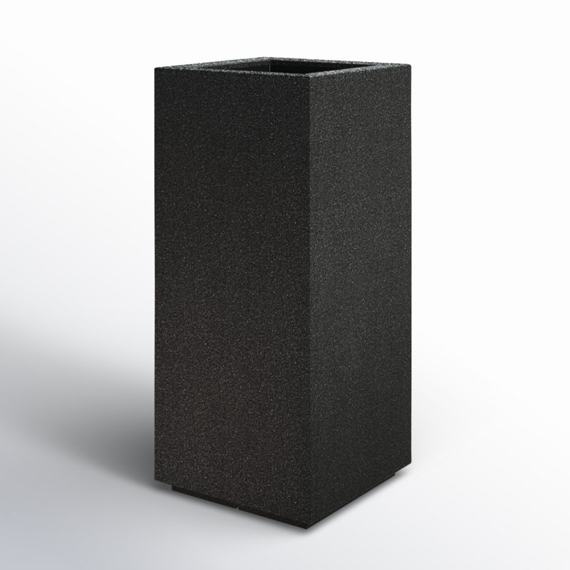Kensington Tall Planter, Black Granite