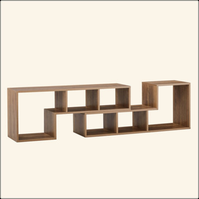 Modular 2-Piece Cube TV Stand, Free Combination L-Shaped Entertainment Center, Multifunctional Open Storage Bookcase Gaming Media Console for Living Room