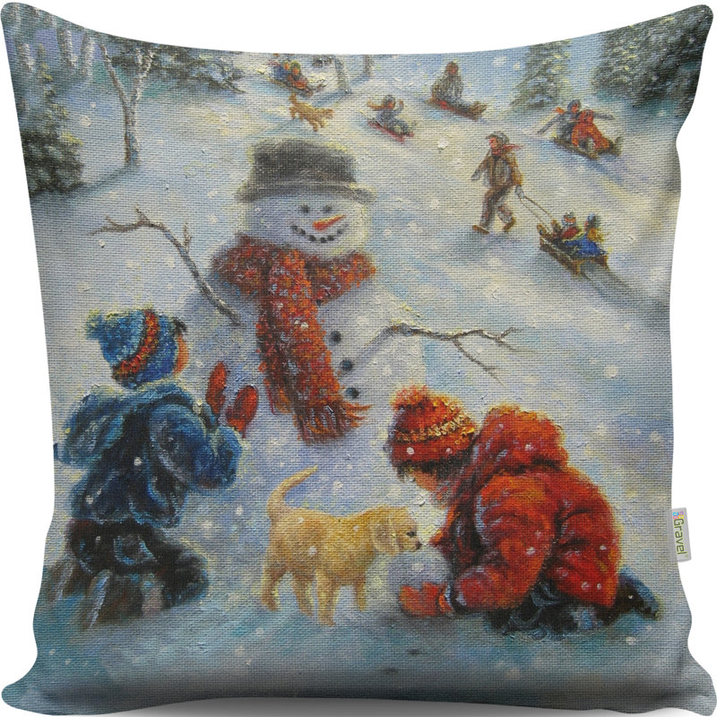 Premium Washable Cushion, 17.0 x 17.0 Inches, 50% Cotton / 50% Polyester, Silicone Filling, Concealed Zip | Soft, Comfortable & Ironable | Perfect for Home Decor, Living Room & Bedroom Accents