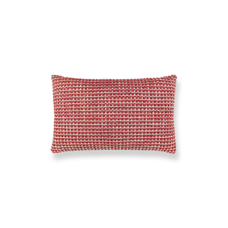 Coussin en coton réversible, Rectangle H 14 po x l 22 po, Rouge