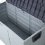 Boîte de rangement de jardin pour l'extérieur toutes saisons avec abri de rangement pour terrasse avec roulettes, boîte de rangement en résine 75 gallons