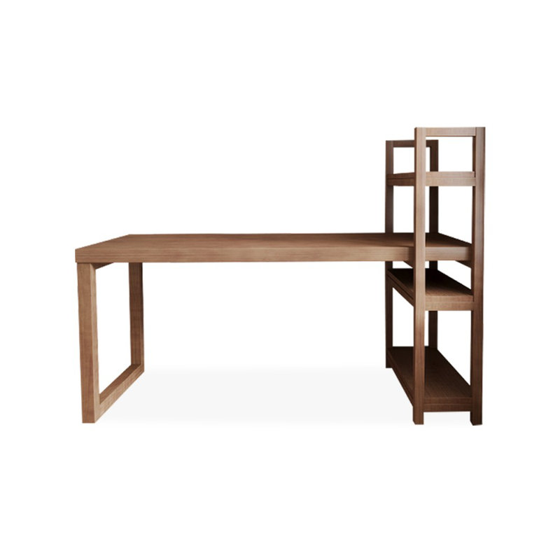 Walnut Rectangular Solid Wood desks, 43.31" H x 70.87" W x 35.43" D, Right Hand Return