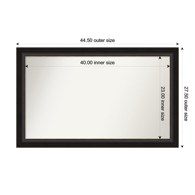 Miroir mural Tavalas, Rectangle, 32,5 po x 38,5 po