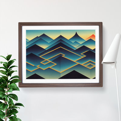 Splendorous Abstract Mountains - Framed Print