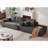 Cloud Sectional Sofa L Shape Chaise Side Pockets Modular Deep Seating No Assembly