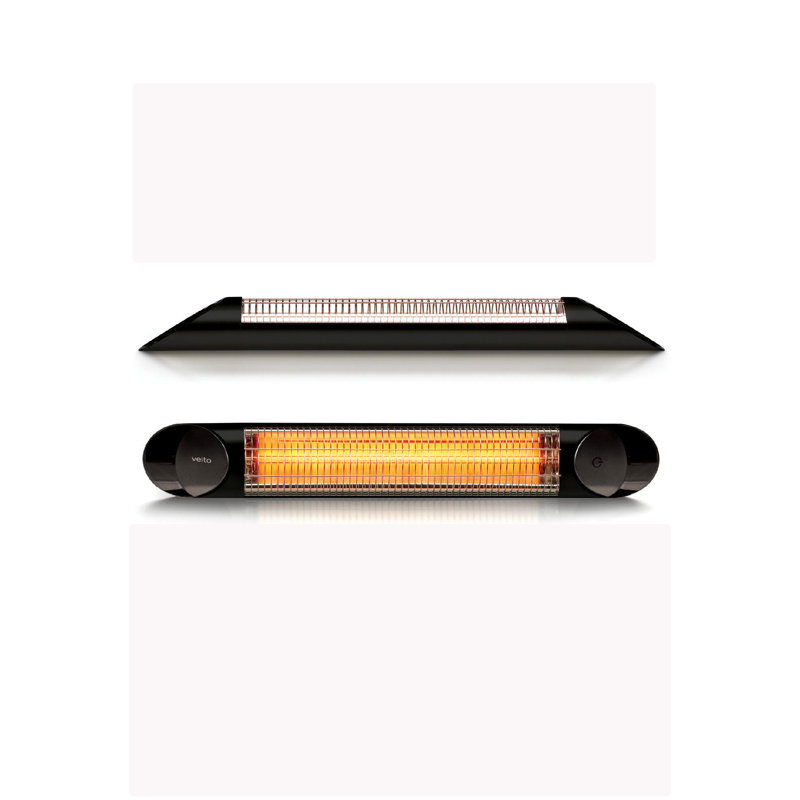 Electric Ceiling Mounted Patio Heater, Black