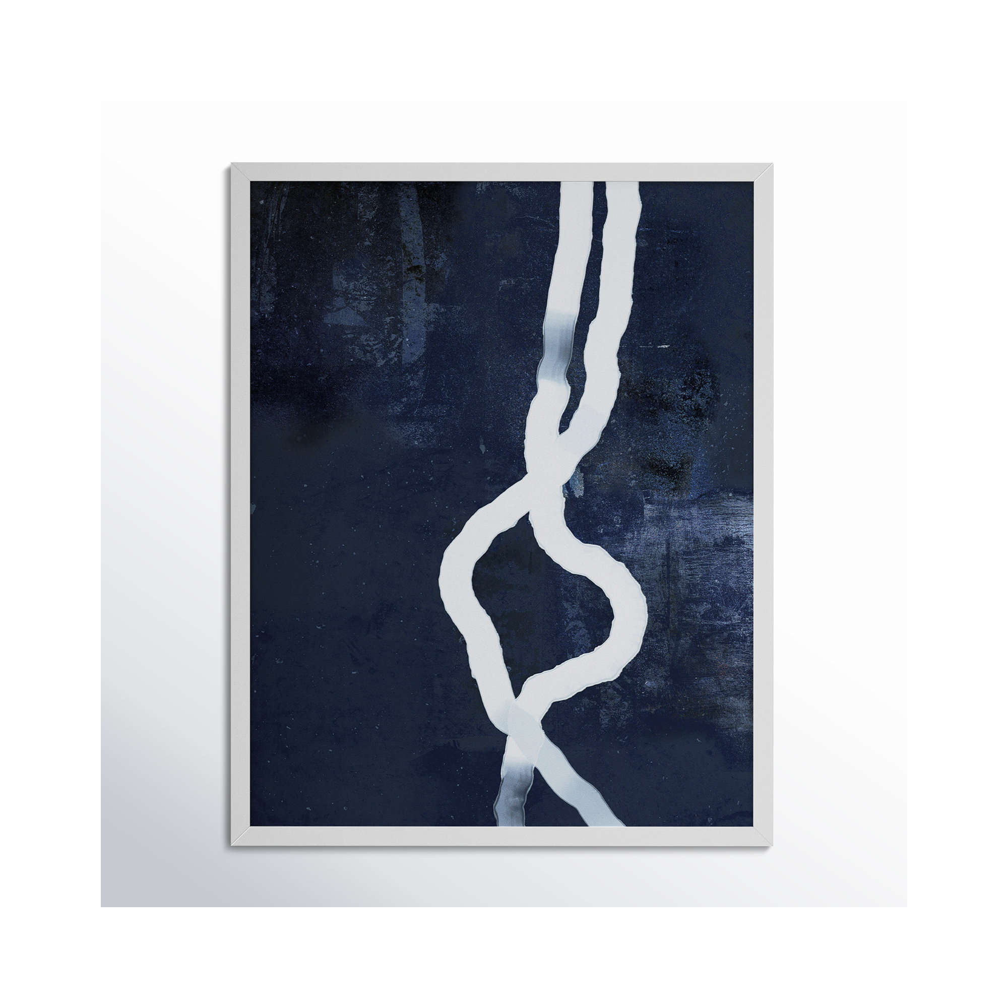 White Rope 3 by Jacques Pilon, 20" H x 16" W, White