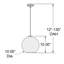 Luminaire suspendu sphère 1 lumière Oldenburg-25385664