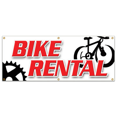 Bike Rental Banner Sign