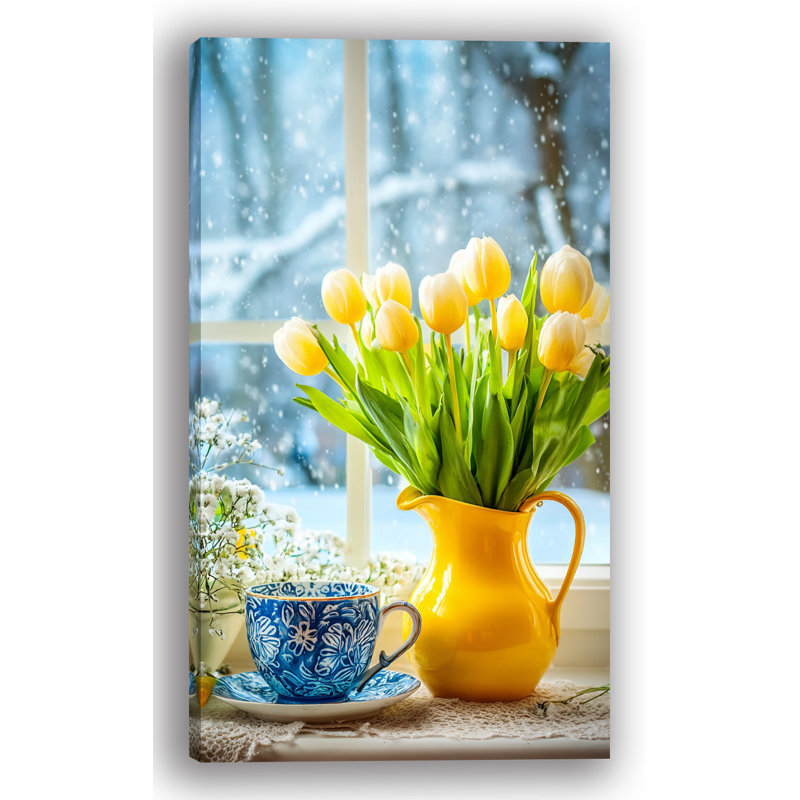 Tulipes et thé Morning Glow I, H 35 po x l 20 po