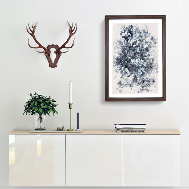 Pebbles on the Beach - Framed Print, 33cm H x 24cm W x 2cm D, Walnut Framed