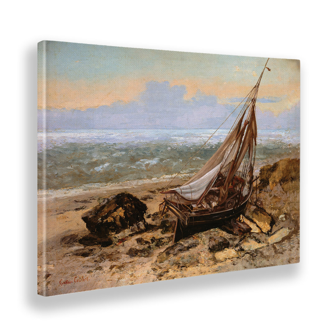 Wandbild Das Fischerboot von Gustave Courbet