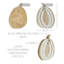 Citrouille en bois sculpté vieilli blanc 12 x 8,75 x 1,5