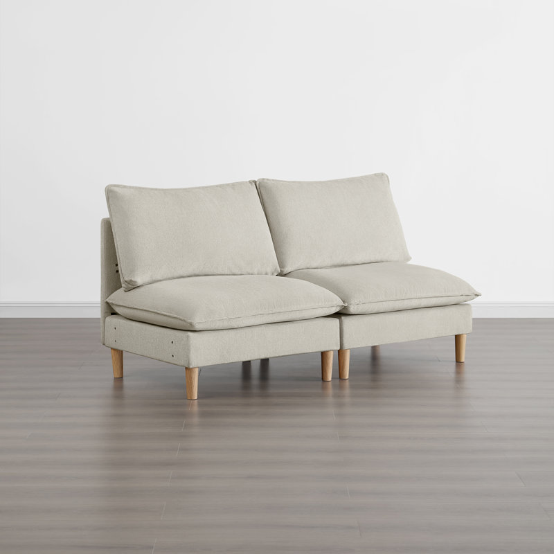 Canapé modulaire rembourré sans accoudoirs Choquette, Gris