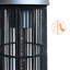 Chauffe-terrasse électrique portatif 1200W, IP55 imperméable, interrupteur tactile