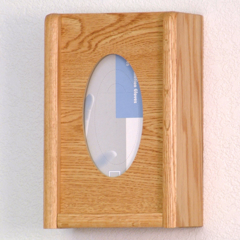 Housse pour boîte à mouchoirs et gant à une poche, Chêne clair