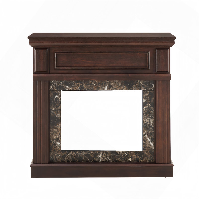 Fireplace Mantel (23" Fireplace Not Included)--Cherry,41.34"W*14"D*40"H, Burgundy