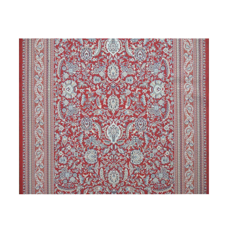 Tapis rouge touffeté en soie 5X8 Hereke