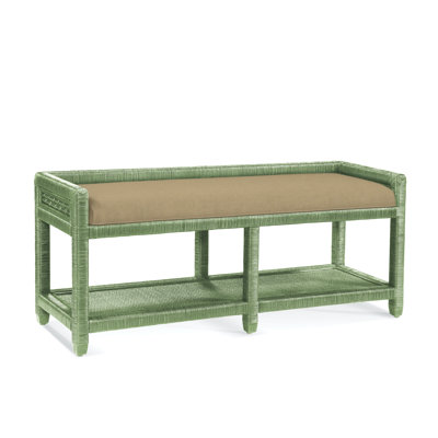 Glinda Wicker Shelves Storage Bench by Birch Lane