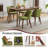 Upholstered Dining Chairs Set of 2, Modern Linen Kitchen Chairs with Cushioned Seat and Wood Legs-1420862436