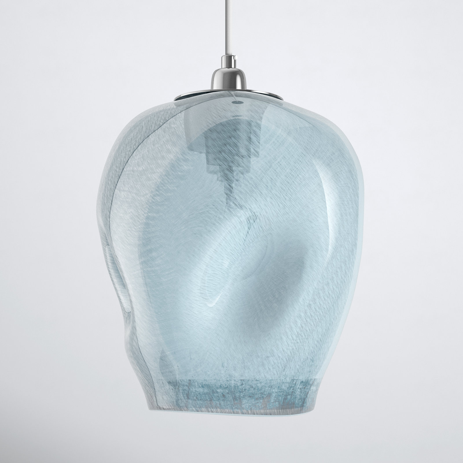 Tyndall Dimmable Single Light Pendant, Cornflower Blue