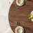 Solid Wood Round Dining Table Dark Walnut Color For 4-8 People-415812518