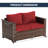 Stylish Wicker Outdoor Patio Loveseat-481649698