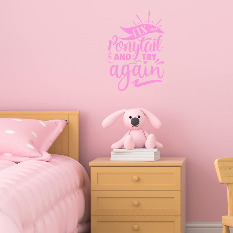 Adhésif décoratif motif citation, Rose, H 23 po x l 17 po