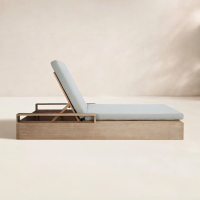 Azul 78" Eucalyptus Patio Chaise Lounge