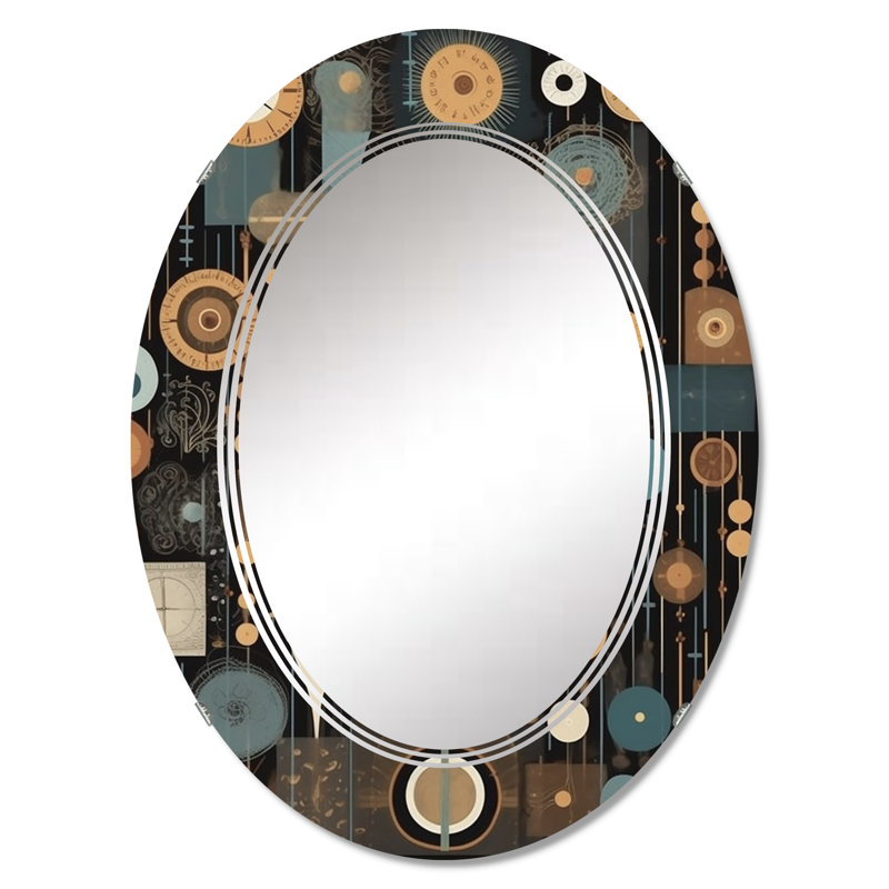 Laverham - Miroir mural moderne ovale, 30 po x 20 po