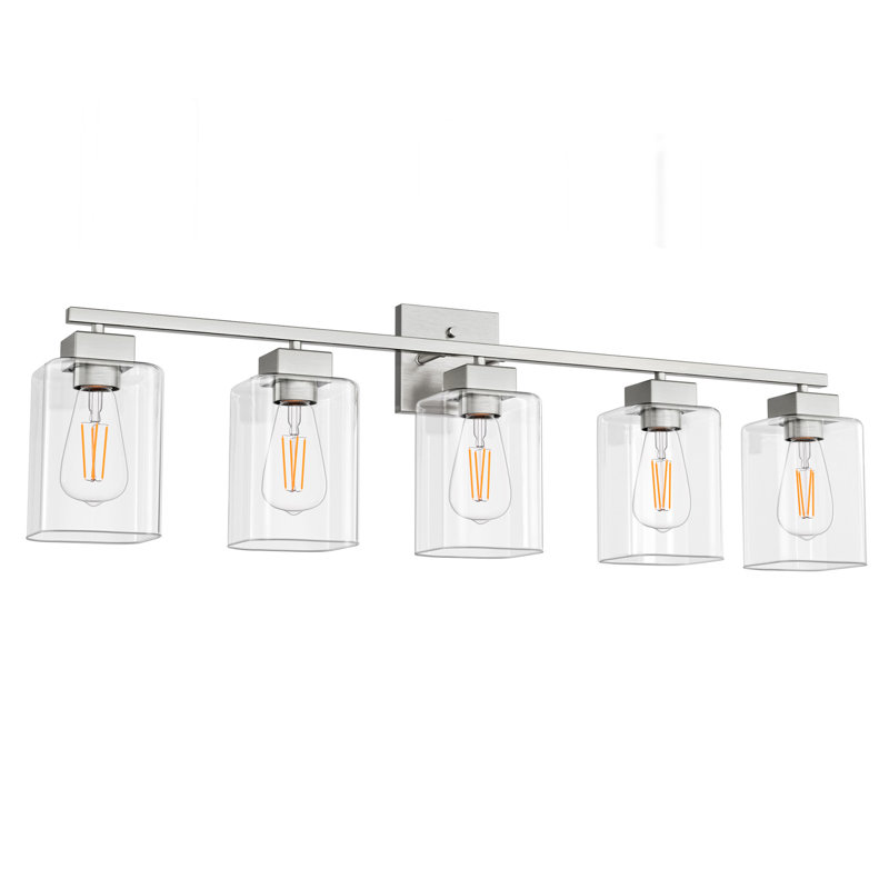 Hartshorn Vanity Light, Brushed Nickel, 5 Lights