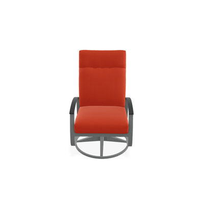 Chaise berçante pivotante réglable avec coussins Askar