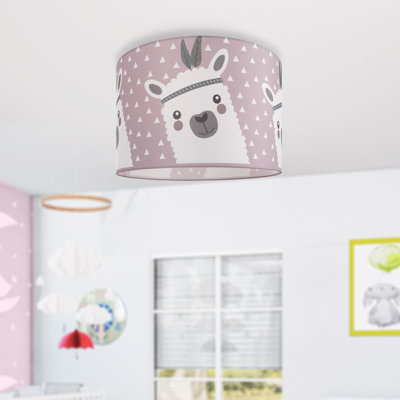 Kavan Fabric Flush Ceiling Light