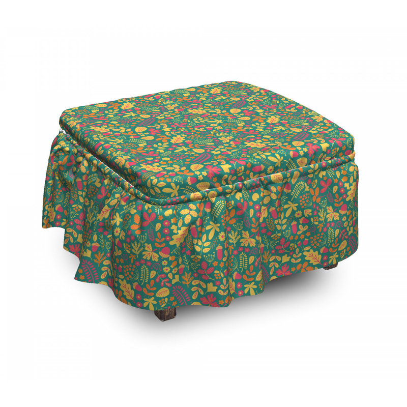 Housse pour repose-pieds elements de feuillage