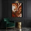Abstrait art fluide sur toile brune 55-2087956137