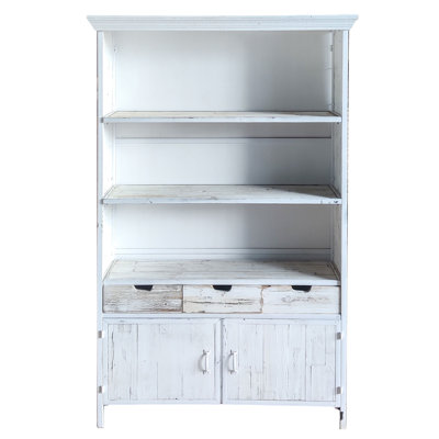 Wood 80 in. White Classic Hutch
