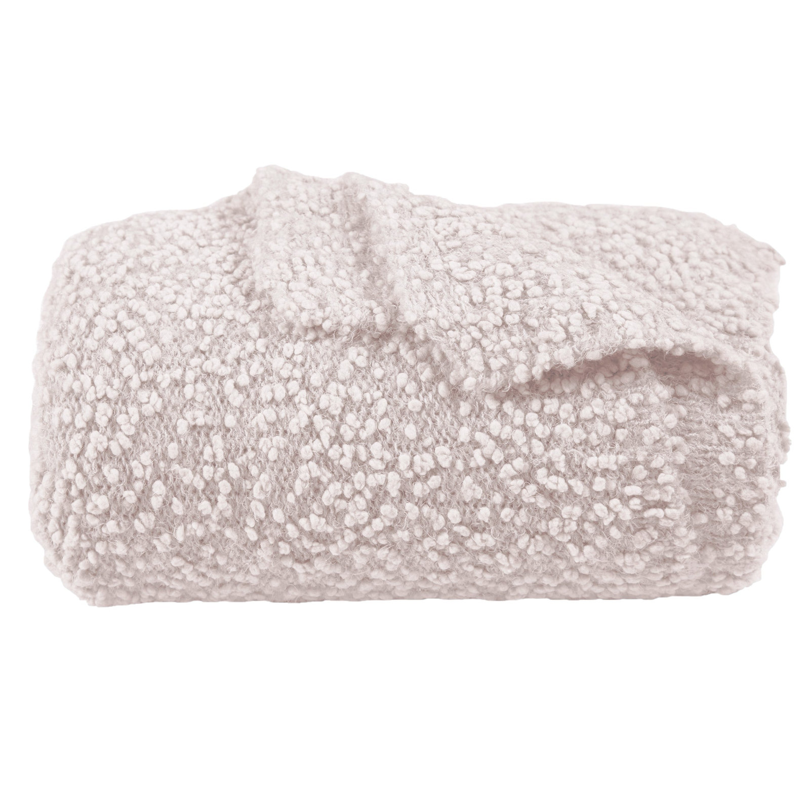Bowmanville Pebble Creek Nubby Knit Classic Chic Casual Soft Cozy Throw Blanket 50x60 inch, Blush