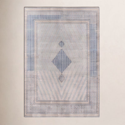 Favager Blue Light Brown Oriental Rug
