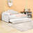 Tamez Full Wooden Daybed Frame with Shall Shaped Backrest and Trundle-1307928559