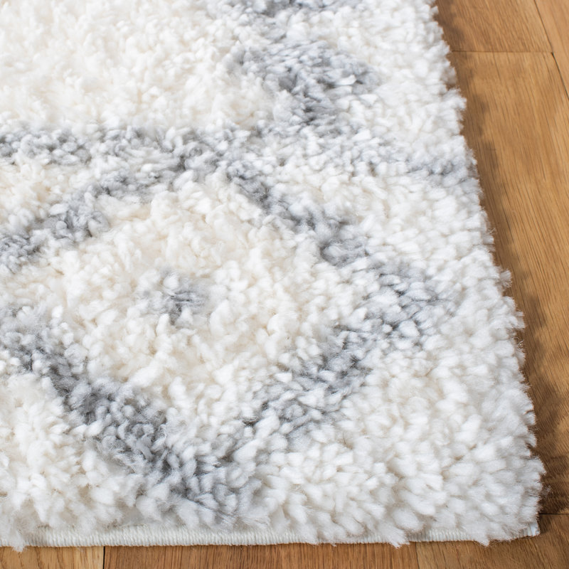 Tapis à poils longs Glick Performance Southwestern, Rond 6 pi 7 po