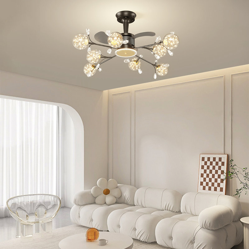Ventilateur de plafond 32,3 po avec 8 lumières DEL Dawrin