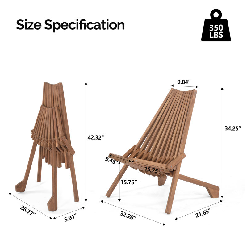 Chaise pliante en bois Montville