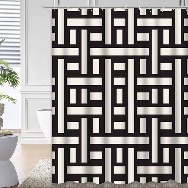 Rideau de douche Lines Lattice, L 72 po x l 84 po