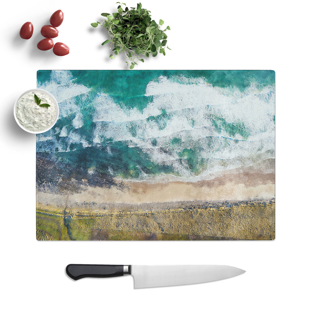 Beach in Keiss in Scotland Painting Chopping Board