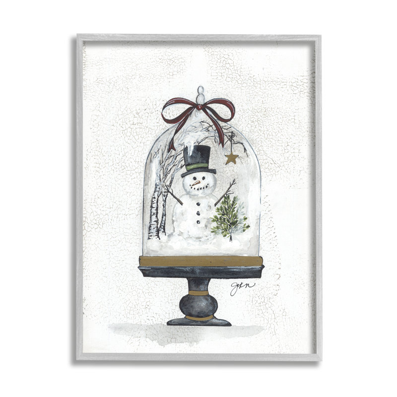 Snowman Winter Scenery, H 14 po x l 11 po x P 1,5 po, Estampe numérique Farmhouse