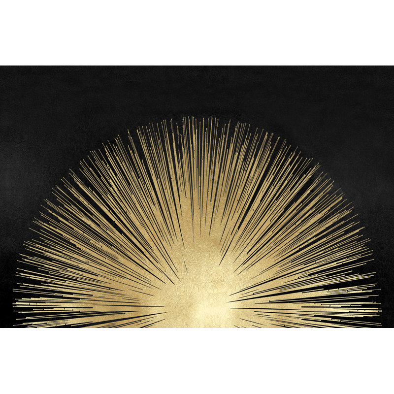Sunburst Rising On Black - Wrapped Canvas Art Prints, 81cm H x 122cm W