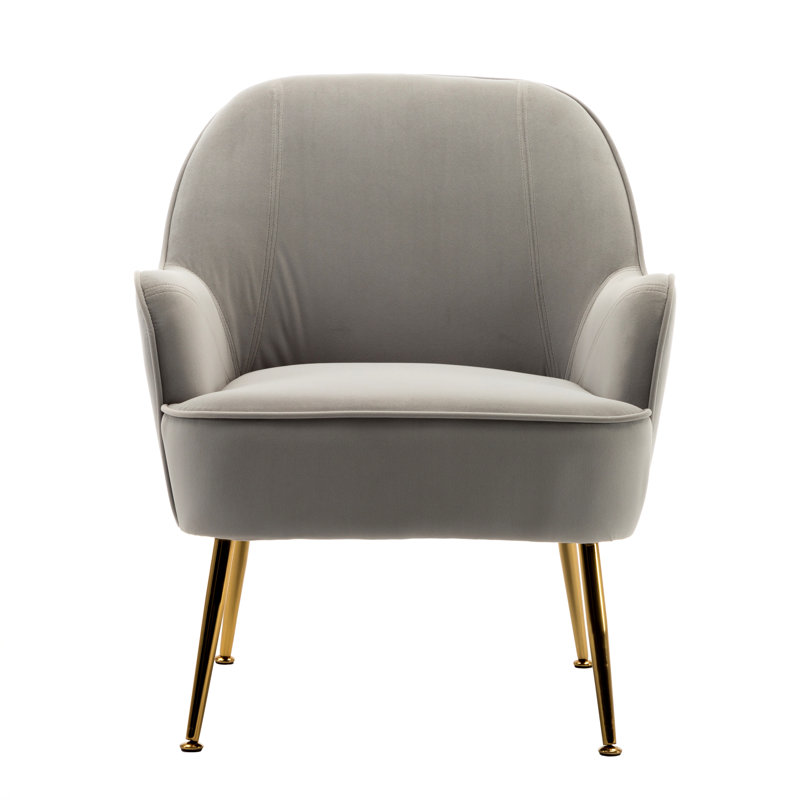 Bucholz Velvet Armchair, Grey